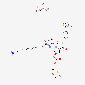 (S,R,S)-AHPC-isobutyl acetate-methanesulfonothioate-Me-C10-NH2 TFA