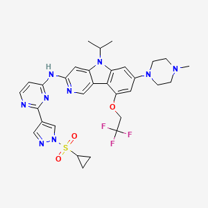 molecular formula C31H34F3N9O3S B10857791 CH7233163 