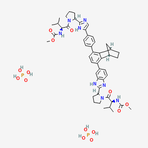 molecular formula C49H64N8O14P2 B10857863 Yimitasvir phosphate CAS No. 1959593-63-5