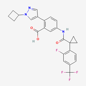 molecular formula C25H21F4N3O3 B10857880 Fulimetibant CAS No. 2231142-90-6