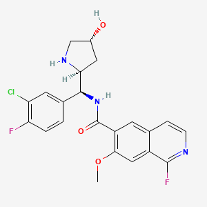molecular formula C22H20ClF2N3O3 B10857944 (2S,4R)-DS89002333 