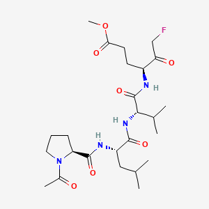 molecular formula C25H41FN4O7 B10858011 Ac-PLVE-FMK 