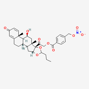 molecular formula C33H39NO10 B10858111 NO-budesonide CAS No. 571186-52-2