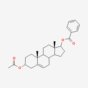 molecular formula C28H36O4 B10858139 Androstenediol-3-acetate-17-benzoate 