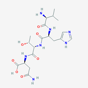 molecular formula C19H31N7O7 B10858154 H-Val-His-Thr-Asn-OH 