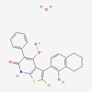 molecular formula C23H19ClKNO4S B10858185 PXL770 CAS No. 2422001-64-5