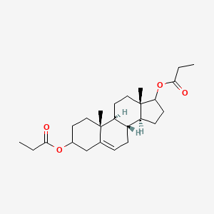 molecular formula C25H38O4 B10858250 5-Androstene-3,17-diol dipropionate 
