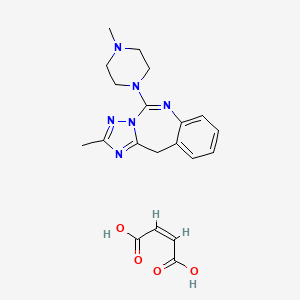 molecular formula C20H24N6O4 B10858315 Batelapine maleate CAS No. 120360-10-3