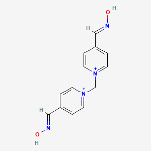 molecular formula C13H14N4O2+2 B10858517 N,N'-Monomethylenebis(pyridiniumaldoxime) CAS No. 61444-84-6