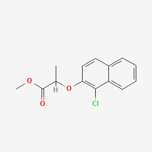 molecular formula C14H13ClO3 B10858540 Lonaprofen CAS No. 75186-78-6