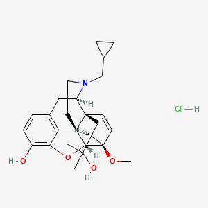 molecular formula C26H34ClNO4 B10858671 Cyprenorphine hydrochloride CAS No. 16550-22-4