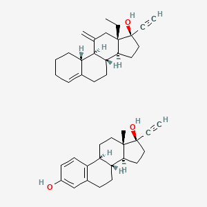 molecular formula C42H54O3 B10858683 Desogestrel and ethinyl estradiol CAS No. 71138-35-7