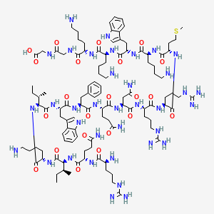 molecular formula C108H174N36O22S B10858684 H-Arg-Gln-Ile-Lys-Ile-Trp-Phe-Gln-Asn-Arg-Arg-Met-Lys-Trp-Lys-Lys-Gly-Gly-OH 