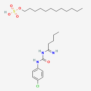 molecular formula C24H42ClN3O5S B10858707 Carbantel lauryl sulfate CAS No. 54644-15-4