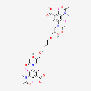 molecular formula C34H40I6N4O12 B10858713 Iozomic acid CAS No. 31598-07-9