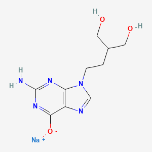molecular formula C10H14N5NaO3 B10858767 Sodium penciclovir 
