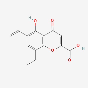 molecular formula C14H12O5 B10858817 Evicromil CAS No. 62571-88-4