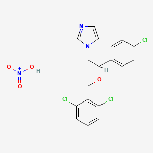 molecular formula C18H16Cl3N3O4 B10858944 Orconazole nitrate CAS No. 66778-38-9