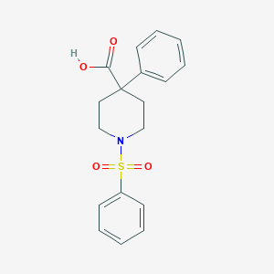 molecular formula C18H19NO4S B010859 1-(Benzenesulfonyl)-4-phenylpiperidine-4-carboxylic acid CAS No. 101730-55-6