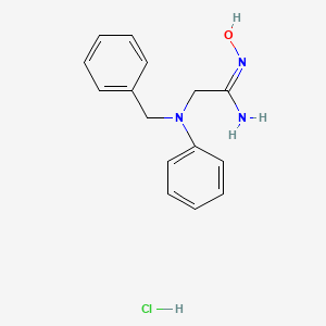 molecular formula C15H18ClN3O B10859101 2-(N-benzylanilino)-N'-hydroxyethanimidamide;hydrochloride 