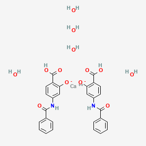 molecular formula C28H30CaN2O13 B10859116 Benzoylpas calcium CAS No. 5631-00-5