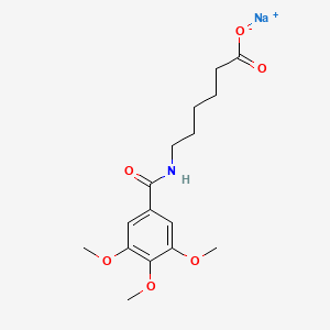 molecular formula C16H22NNaO6 B10859123 Capobenate sodium CAS No. 27276-25-1