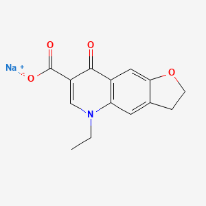 molecular formula C14H12NNaO4 B10859136 Droxacin sodium CAS No. 57363-13-0