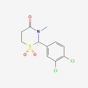 molecular formula C11H11Cl2NO3S B10859141 Dichlormezanone CAS No. 114676-30-1