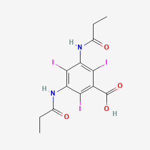 molecular formula C13H13I3N2O4 B10859174 Diprotrizoic acid CAS No. 85-16-5