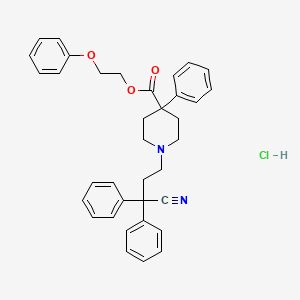 molecular formula C36H37ClN2O3 B10859198 Fetoxylate hydrochloride CAS No. 23607-71-8