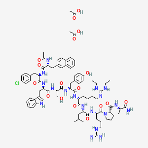 molecular formula C82H113ClN18O17 B10859200 Detirelix acetate CAS No. 102583-46-0