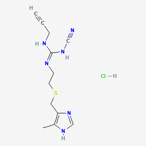 molecular formula C12H17ClN6S B10859227 Etintidine hydrochloride CAS No. 71807-56-2