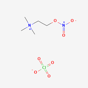 molecular formula C5H13ClN2O7 B10859258 Nitricholine perchlorate CAS No. 7009-91-8