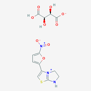 molecular formula C13H13N3O9S B10859264 Furazolium tartrate CAS No. 17692-15-8