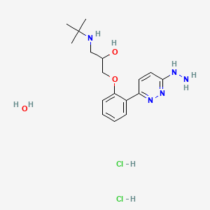 molecular formula C17H29Cl2N5O3 B10859310 Prizidilol hydrochloride CAS No. 72849-00-4