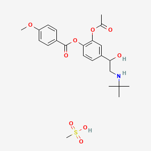 molecular formula C23H31NO9S B10859315 Nisbuterol mesylate CAS No. 60734-88-5