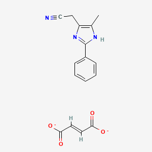 molecular formula C16H13N3O4-2 B10859356 Mefenidil fumarate CAS No. 83153-38-2