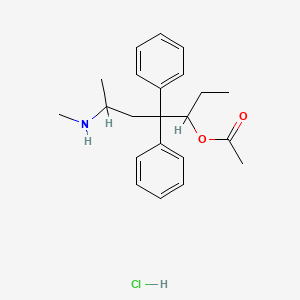 molecular formula C22H30ClNO2 B10859376 Noracymethadol hydrochloride CAS No. 5633-25-0