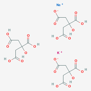 molecular formula C18H22KNaO21 B10859406 Tricitrates 