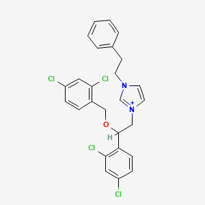 molecular formula C26H23Cl4N2O+ B10859416 Sepazonium CAS No. 52341-68-1