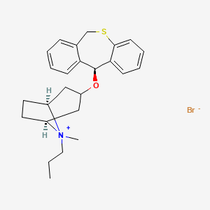 molecular formula C25H32BrNOS B10859422 Tipetropium bromide CAS No. 54376-91-9