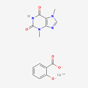 molecular formula C14H12CaN4O5 B10859443 Theobromine calcium salicylate CAS No. 8065-51-8