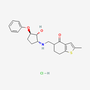molecular formula C21H26ClNO3S B10859451 Tipentosin hydrochloride CAS No. 95671-26-4