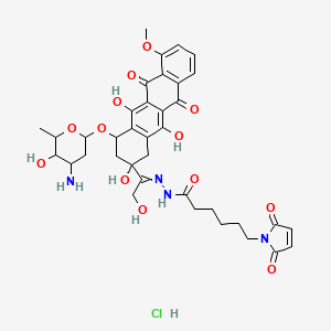 molecular formula C37H43ClN4O13 B10859577 MC-DOXHZN hydrochloride 