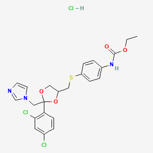 molecular formula C23H24Cl3N3O4S B10859614 Tubulozole HCl 