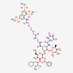 molecular formula C58H70N6Na4O31S3 B10859675 Rivipansel sodium CAS No. 1189037-60-2