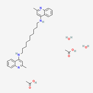 molecular formula C34H50N4O6 B10859812 Quindecamine Acetate CAS No. 5714-05-6