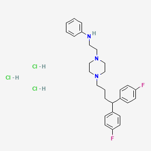 molecular formula C28H36Cl3F2N3 B10859852 Difluanine hydrochloride CAS No. 5522-33-8