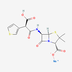 molecular formula C15H15N2NaO6S2 B10859944 Ticarcillin (monosodium) 