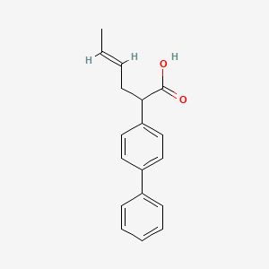 molecular formula C18H18O2 B10860034 Xenyhexenic Acid CAS No. 94886-36-9